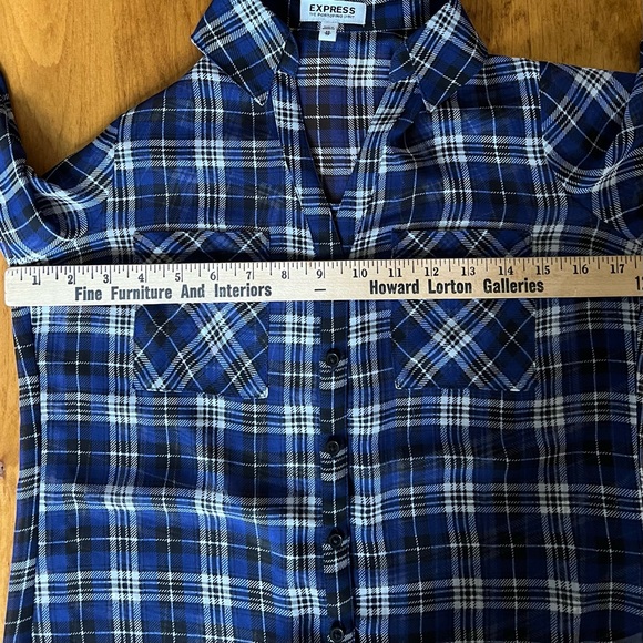 Express The Portofino Shirt, Navy Blue, Size XS - Picture 7 of 11